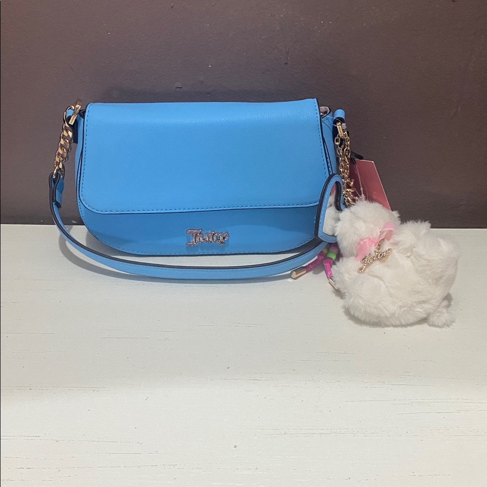 Juicy Couture Flap Shoulder Bag with Bag Charms